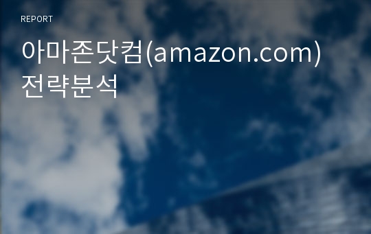 아마존닷컴(amazon.com)전략분석