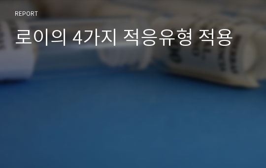 로이의 4가지 적응유형 적용