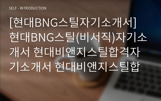 [현대BNG스틸자기소개서] 현대BNG스틸(비서직)자기소개서 현대비앤지스틸합격자기소개서 현대비앤지스틸합격자소서 현대BNG스틸비서자기소개서자소서