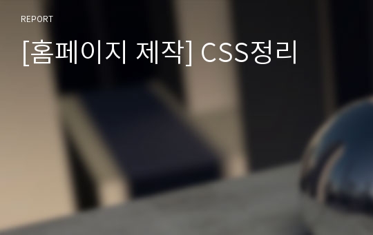 [홈페이지 제작] CSS정리