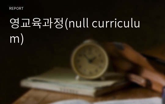 영교육과정(null curriculum)