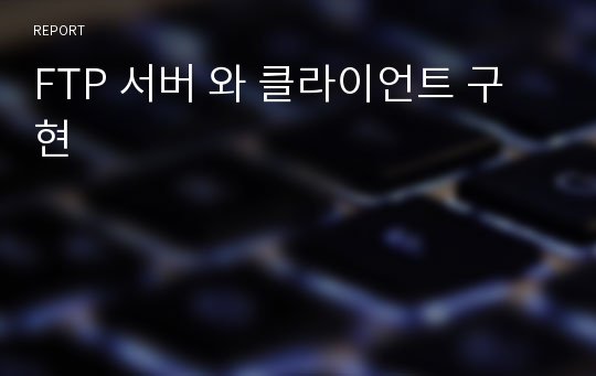 FTP 서버 와 클라이언트 구현