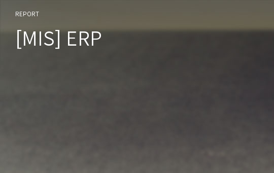 [MIS] ERP