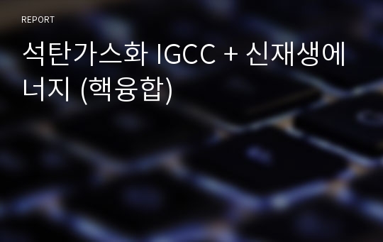 석탄가스화 IGCC + 신재생에너지 (핵융합)