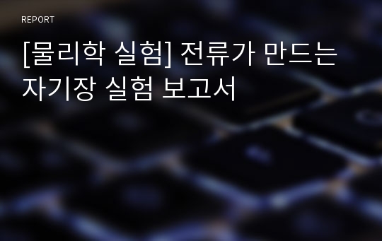 [물리학 실험] 전류가 만드는 자기장 실험 보고서