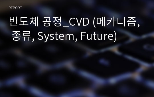 반도체 공정_CVD (메카니즘, 종류, System, Future)