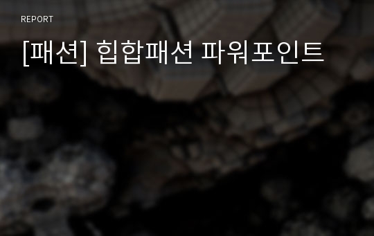 [패션] 힙합패션 파워포인트