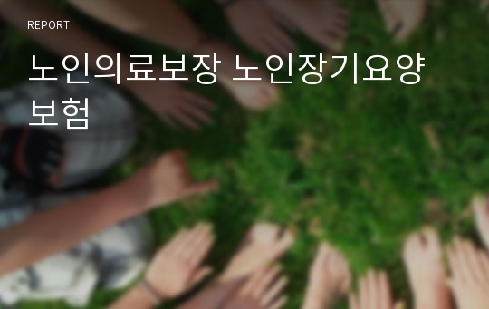 노인의료보장 노인장기요양보험