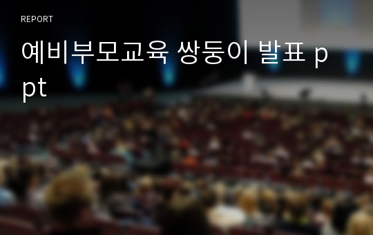 예비부모교육 쌍둥이 발표 ppt