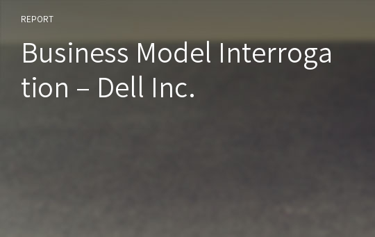 Business Model Interrogation – Dell Inc.