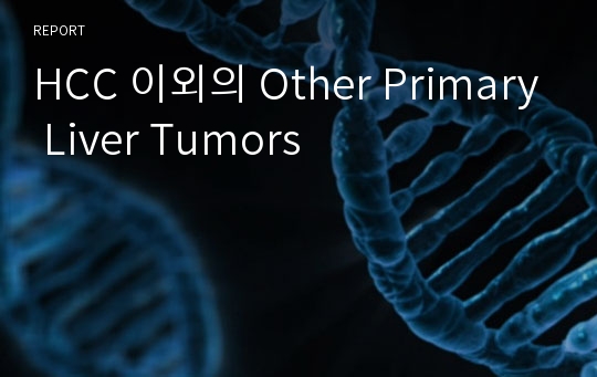 HCC 이외의 Other Primary Liver Tumors