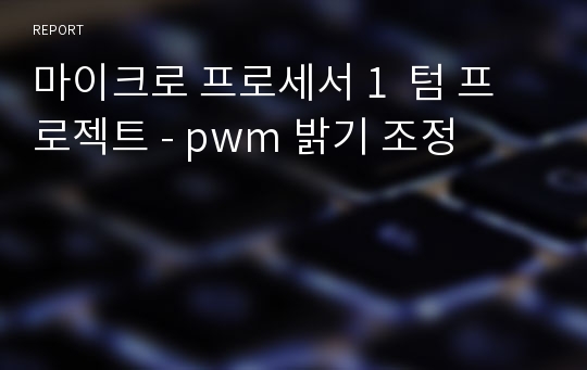 마이크로 프로세서 1  텀 프로젝트 - pwm 밝기 조정