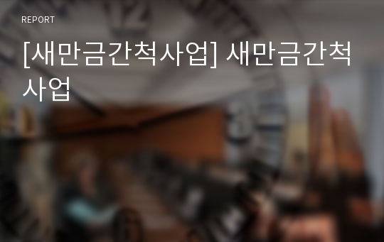 [새만금간척사업] 새만금간척사업