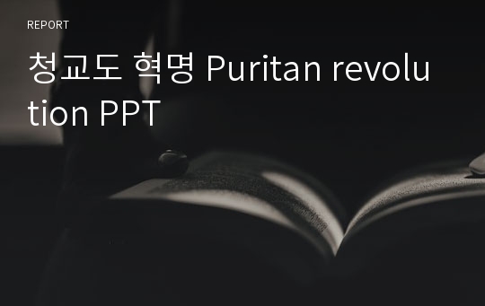 청교도 혁명 Puritan revolution PPT