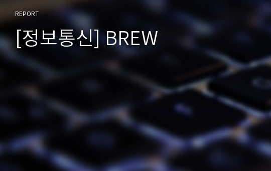 [정보통신] BREW