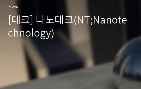 [테크] 나노테크(NT;Nanotechnology)