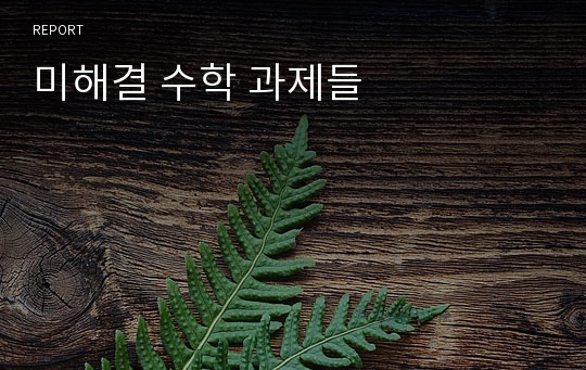 미해결 수학 과제들