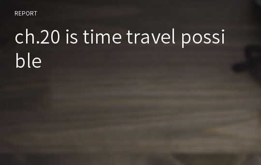 ch.20 is time travel possible