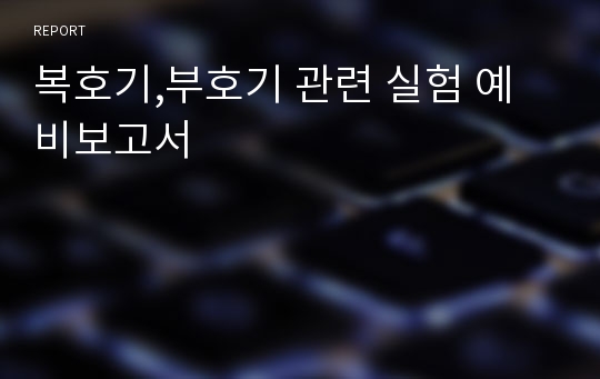 복호기,부호기 관련 실험 예비보고서