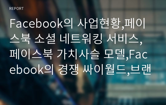 Facebook의 사업현황,페이스북 소셜 네트워킹 서비스,페이스북 가치사슬 모델,Facebook의 경쟁 싸이월드,브랜드마케팅,서비스마케팅,글로벌경영,사례분석,swot,stp,4p