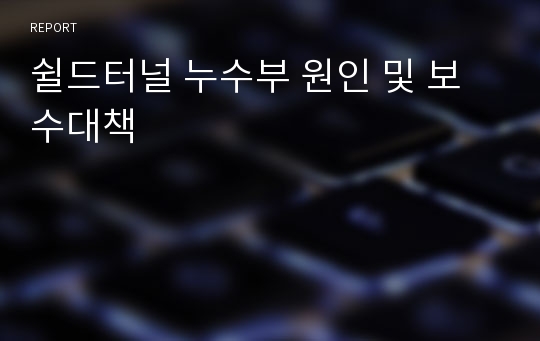 쉴드터널 누수부 원인 및 보수대책