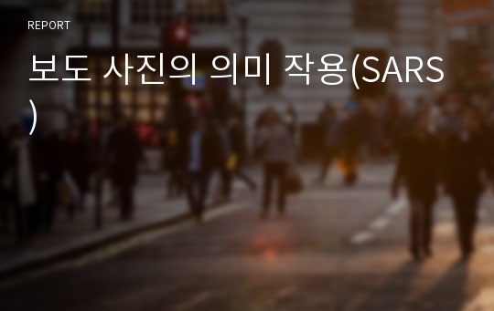 보도 사진의 의미 작용(SARS)