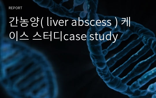 간농양( liver abscess ) 케이스 스터디case study