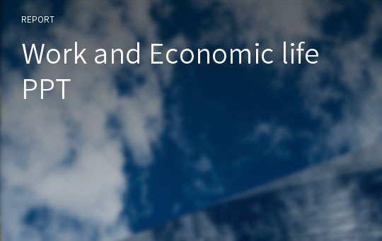 Work and Economic life PPT