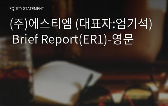 (주)에스티엠 Brief Report(ER1)-영문