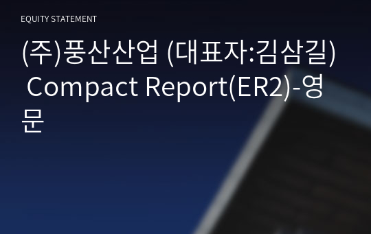 (주)풍산디앤에스 Compact Report(ER2)-영문