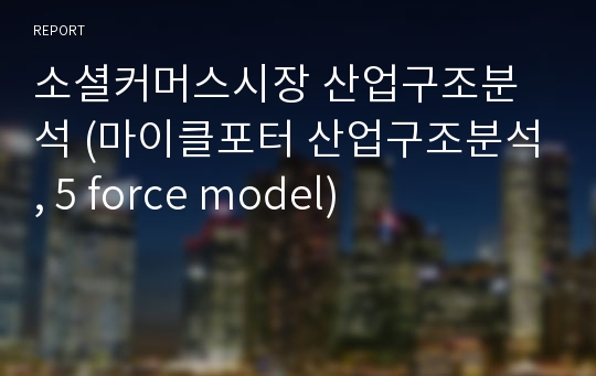 소셜커머스시장 산업구조분석 (마이클포터 산업구조분석, 5 force model)