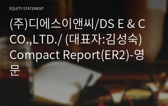 (주)디에스이앤씨 Compact Report(ER2)-영문
