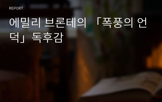 에밀리 브론테의 「폭풍의 언덕」독후감