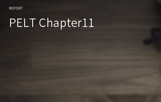 PELT Chapter11