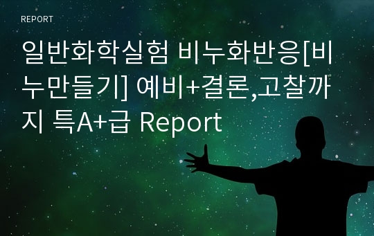 일반화학실험 비누화반응[비누만들기] 예비+결론,고찰까지 특A+급 Report