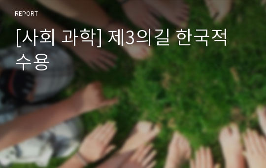 [사회 과학] 제3의길 한국적 수용