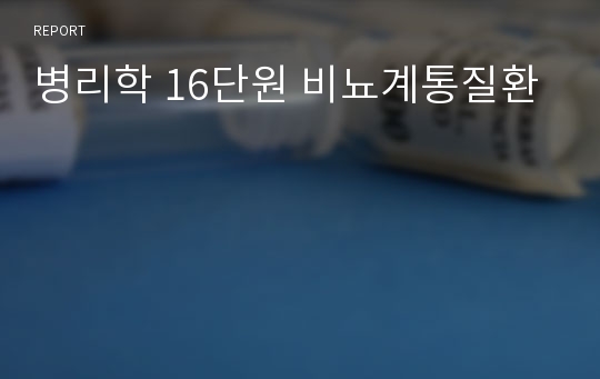 병리학 16단원 비뇨계통질환