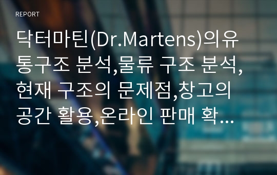 닥터마틴(Dr.Martens)의유통구조 분석,물류 구조 분석,현재 구조의 문제점,창고의 공간 활용,온라인 판매 확대,RFID의 적용