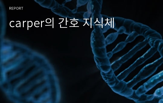 carper의 간호 지식체