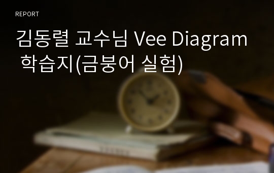 김동렬 교수님 Vee Diagram 학습지(금붕어 실험)