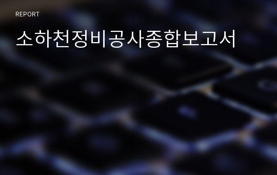 소하천정비공사종합보고서