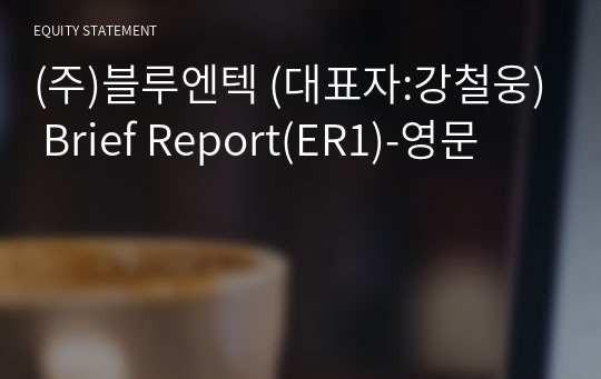 (주)블루엔텍 Brief Report(ER1)-영문