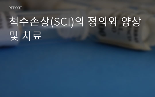 척수손상(SCI)의 정의와 양상및 치료