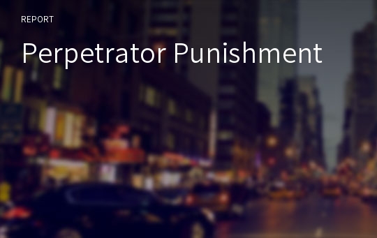 Perpetrator Punishment