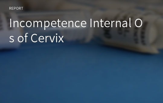 Incompetence Internal Os of Cervix