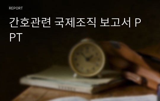 간호관련 국제조직 보고서 PPT