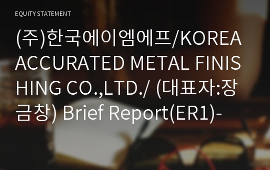 (주)한국에이엠에프 Brief Report(ER1)-영문