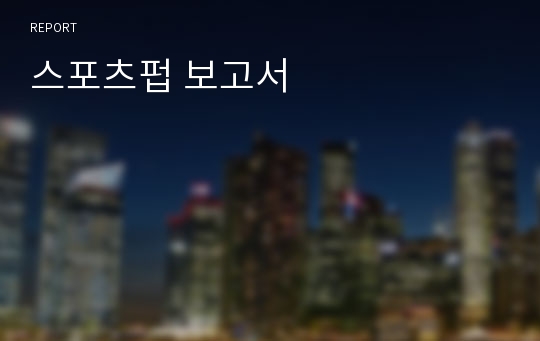 스포츠펍 보고서