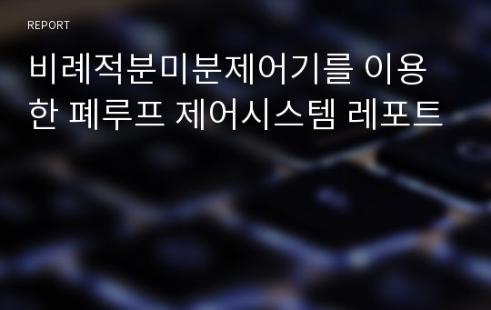 비례적분미분제어기를 이용한 폐루프 제어시스템 레포트