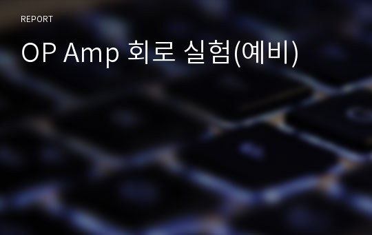 OP Amp 회로 실험(예비)
